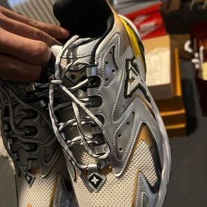 Louis Vuitton Silver and Yellow Men's Sneakers
